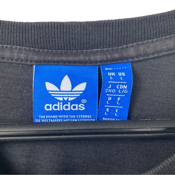 Unisex Black Adidas Graphic Print T-shirt L - Picture 6 of 8